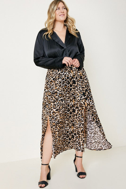 Wilde leopard wrap clearance skirt