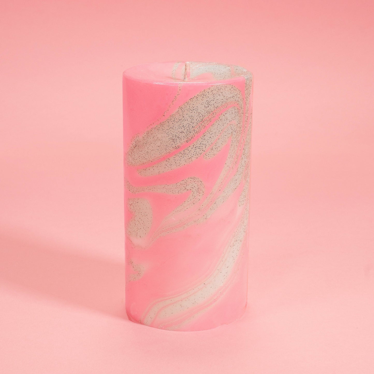 All That Glitter Marble Pillar Candle